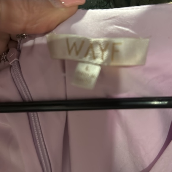 Wayf Lavender Puff Sleeve Cutout Dress NWOT L - Picture 6 of 6